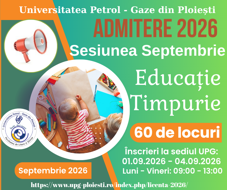 Anunț Educație Timpurie - septembrie 2026