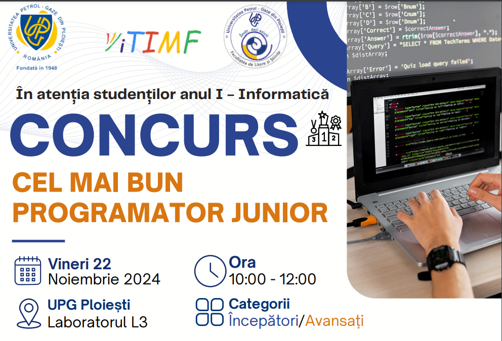 Concurs "Cel mai bun programator junior", ediția 2024