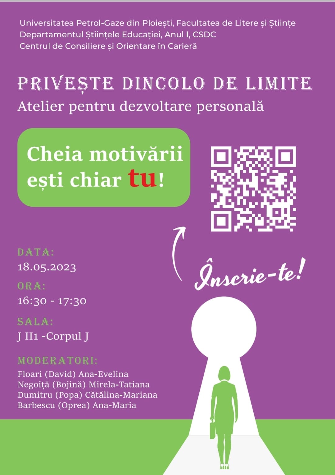 Atelier de lucru - "Cheia motivării ești chiar tu!"