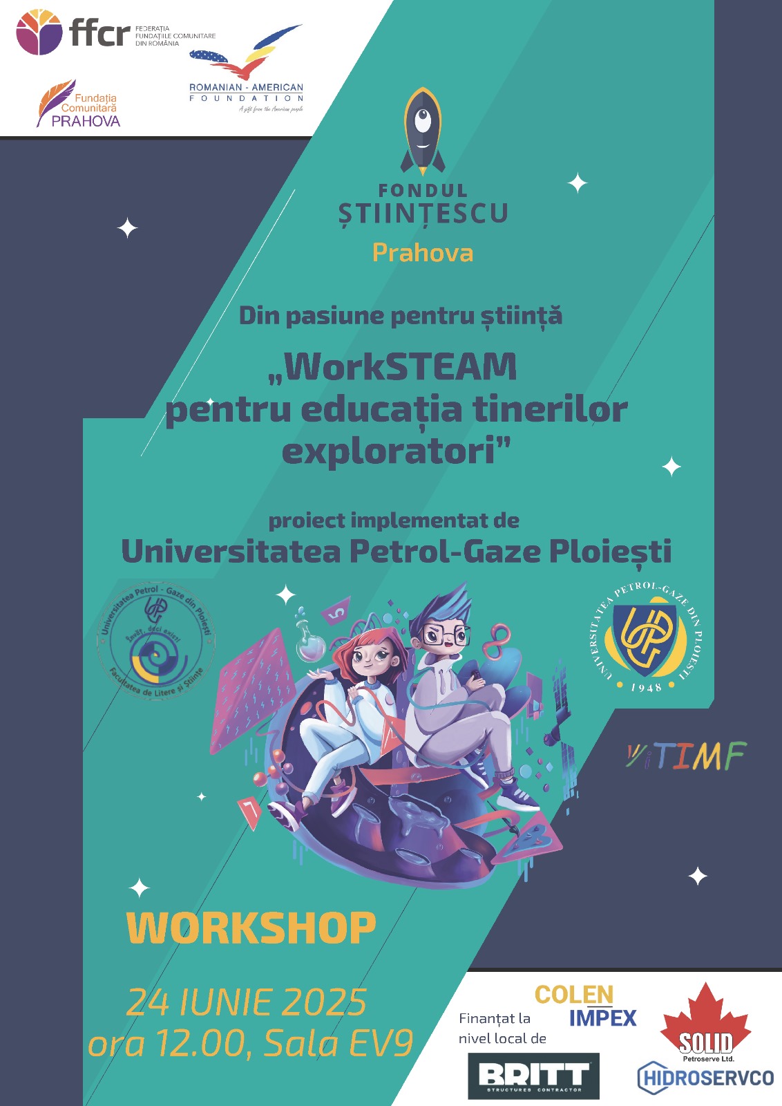 Workshop "WorkSTEAM pentru educația tinerilor exploratori" - 24 iunie 2025