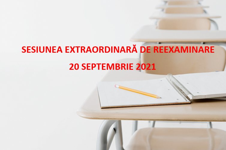 Anunț important - sesiune specială de reexaminare