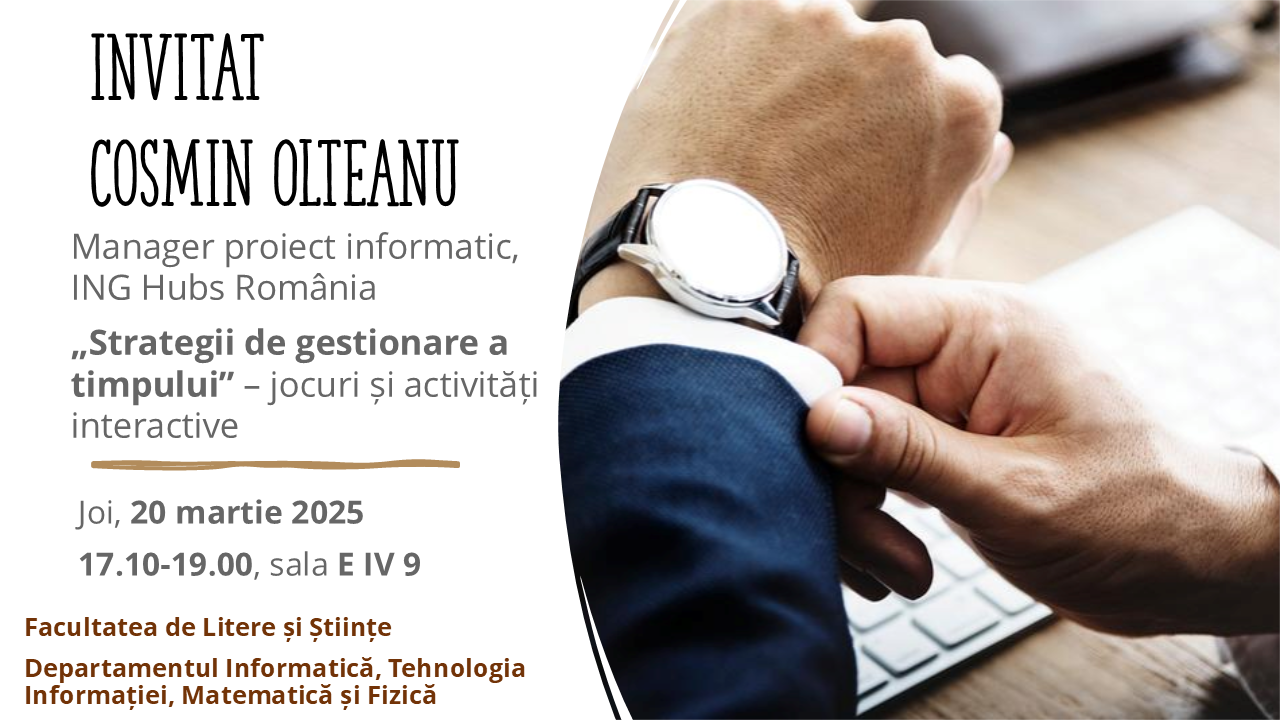 Eveniment "Strategii de gestionare a timpului"