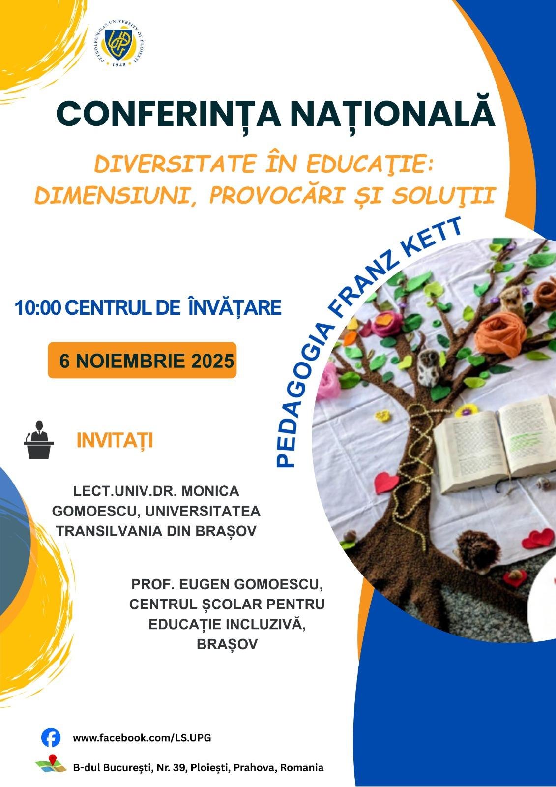 Conferinața Națională Diversitate în educație: Dimensiuni, provocări și soluții