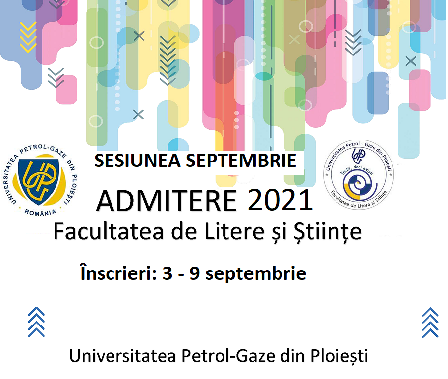 Admitere 2021 - sesiunea septembrie
