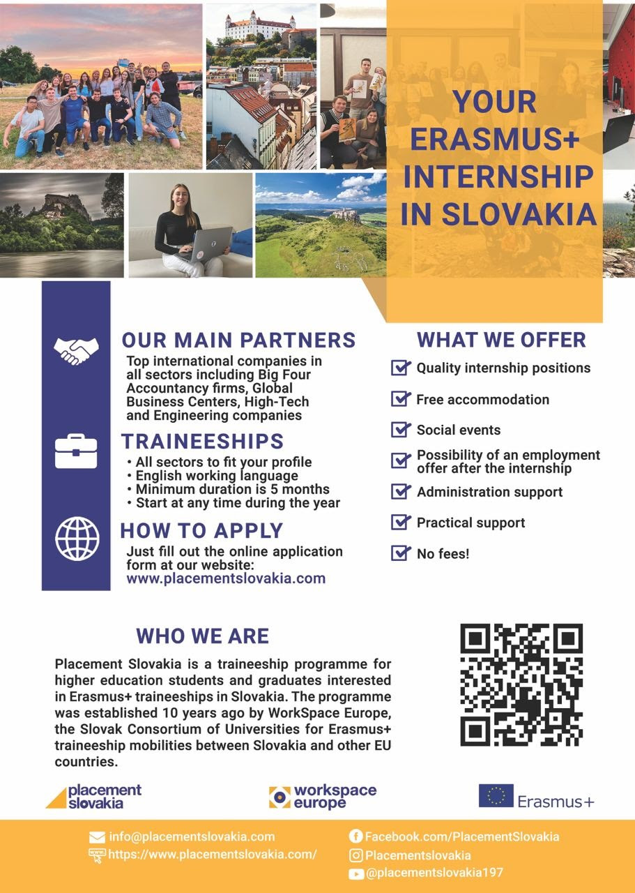 Erasmus internships for Romanian students in Slovakia